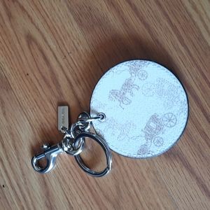 Coach mirror with Keychain.